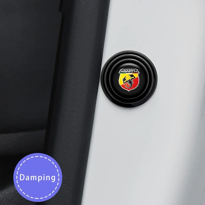 Silicone Door Shock Absorber 4/8Pcs Soundproof Buffer For Abarth 595 Punto Competizione 124 Spider 695 500 Car Door Protect Acce