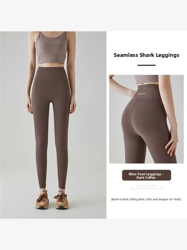 Faionable calças de yoga de cintura alta ajuste fino feminino ao ar livre wear primavera verão tecido fino esporte fitn yoga calças