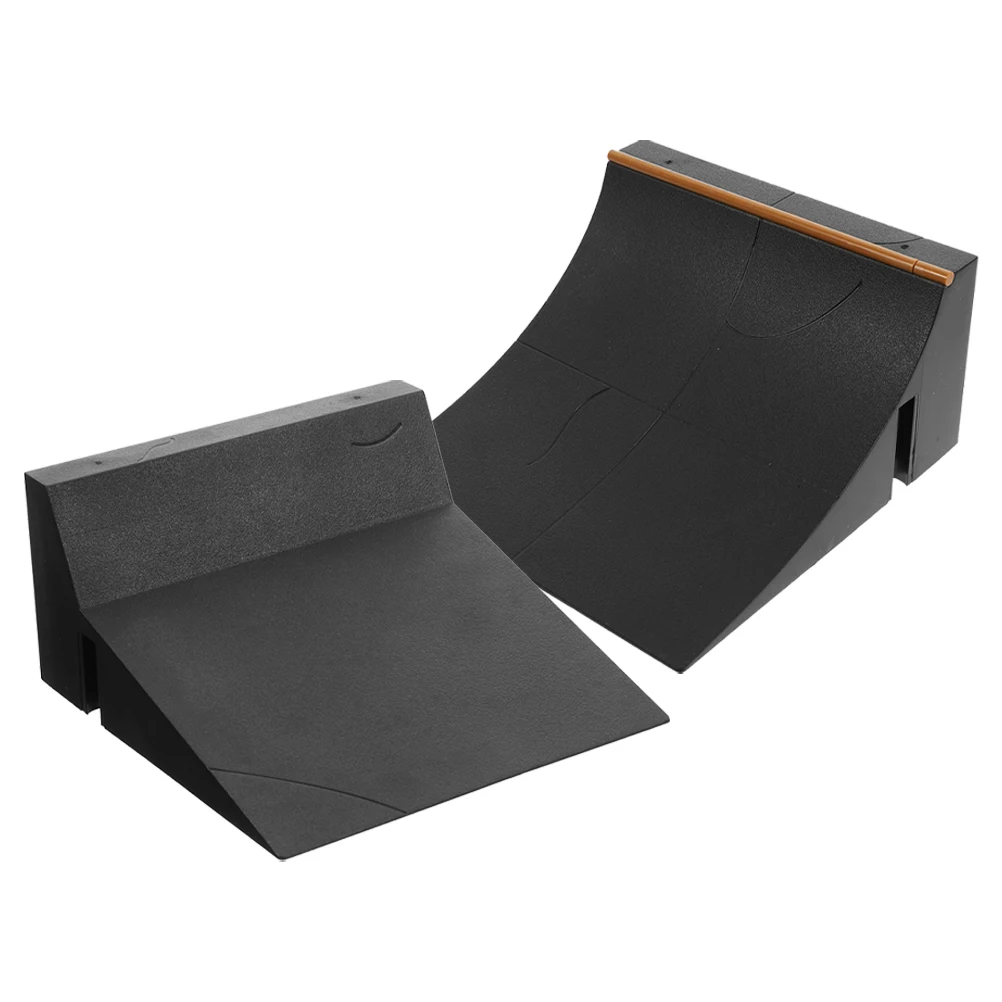 

2 Pcs Skateboard Accessories for Kids Fingerboards The Plane Boarding Park Parts Black Rail Child