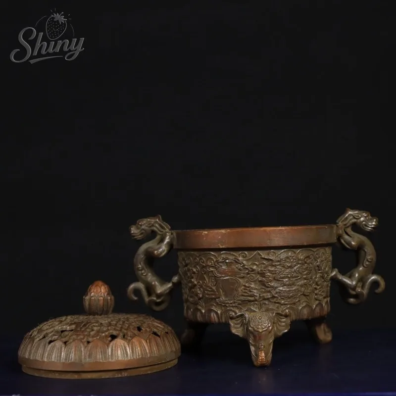 Antique Pi Xiu Incense Burner Stick Holder Three Legged Sandalwood Incense Burner Tea Ceremony Home Decoration