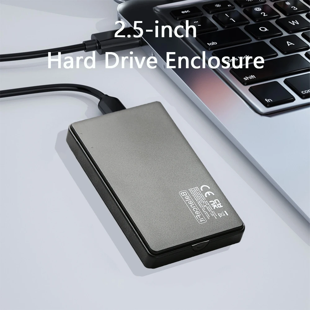 Custodia per disco rigido esterno da 2,5 pollici SATA a USB 3.1 senza attrezzi, custodia per disco rigido interno USB 3.1, supporto UASP SATA III