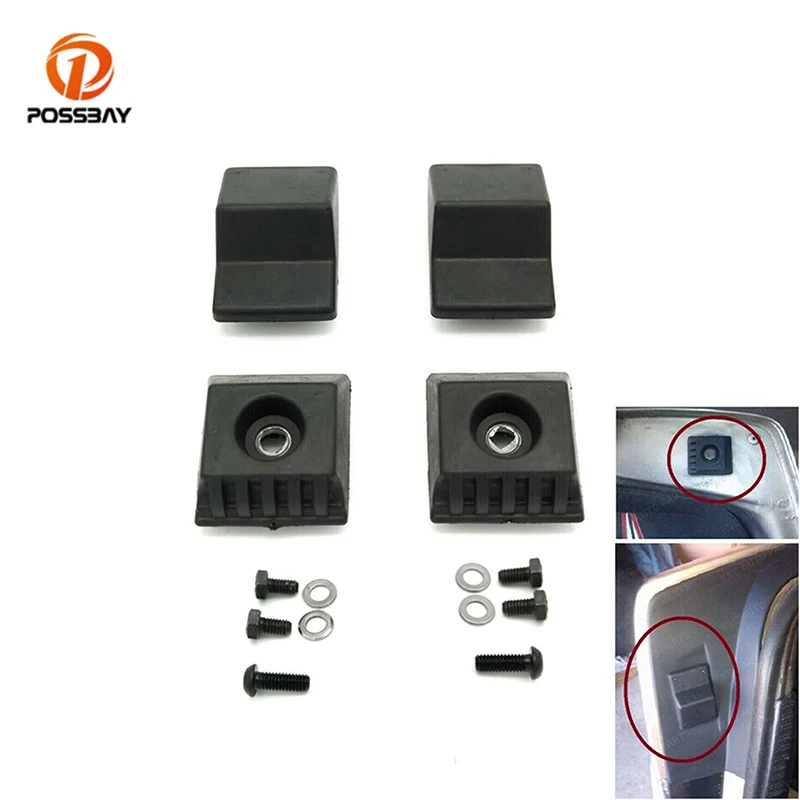 Car Trunk Stop Buffers with Screw Kit Black Auto Replacement Parts A1247580044 A1247580144 for Mercedes W124 A124 C124 S124