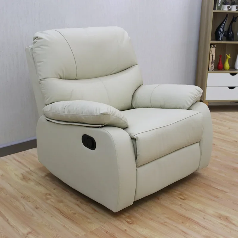 Modern simple leather sofa multifunctional solid wood space sofa living room bedroom study