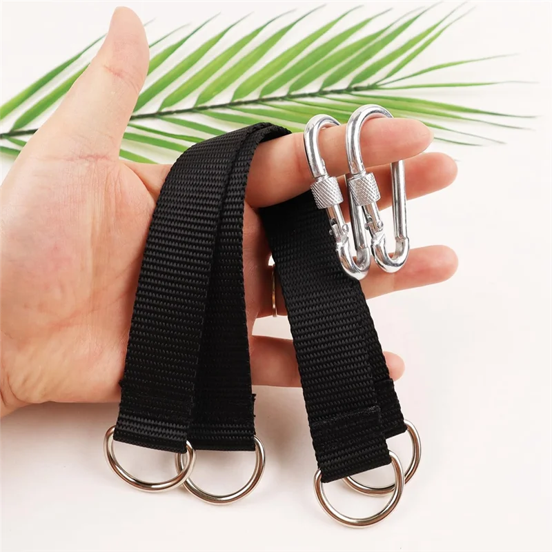 4 قطع من أشرطة أرجوحة الشجرة الخارجية مع 4 حلقات تسلق، مجموعة تعليق أرجوحة الشجرة للأطفال والأطفال