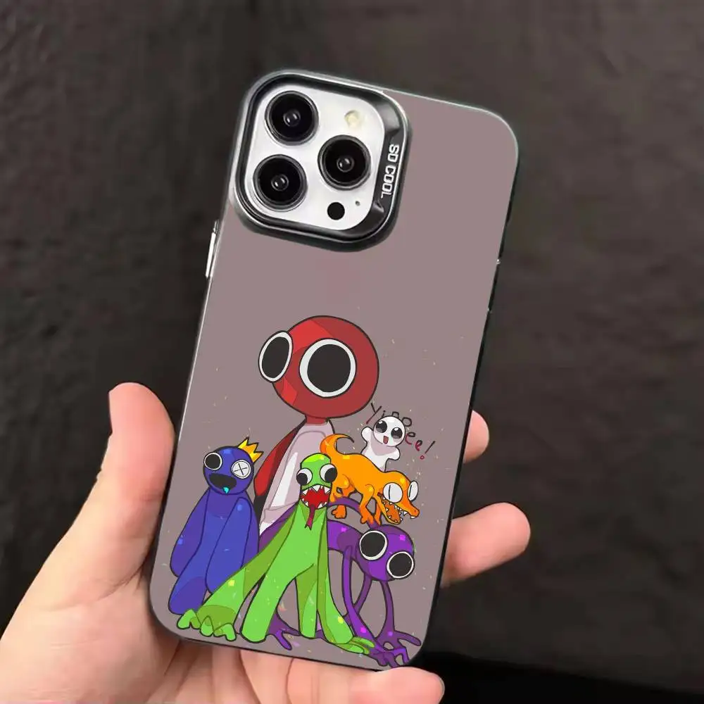 Game R-RainbowS F-Friends Phone Case For iPhone 17 16 15 14 13 12 11 Pro Max Plus Silver Matte Black Cover