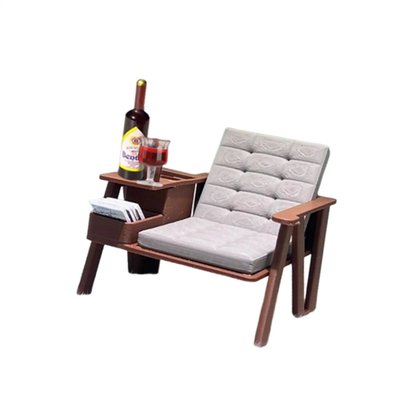 1:12 Schaal Dollhouse Mini Leesstoel Set Lounge Meubels Poppenhuis Decoratie voor Etalage