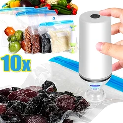 1/10pcs Sous Vide Bags with Hand Sealing Pump Reusable Vacuum Food Keep Fresh Freezer Storage Zipper Bag Household Air Valve Bag