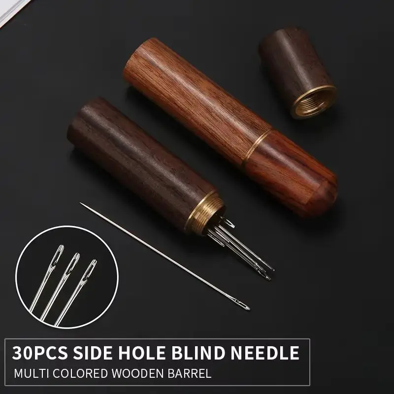 30Pcs Side Hole Blind Sewing Needles Stainless Steel Elderly Needles Hand Sewing Stitching Pin DIY Home SelfThreadingNeedle