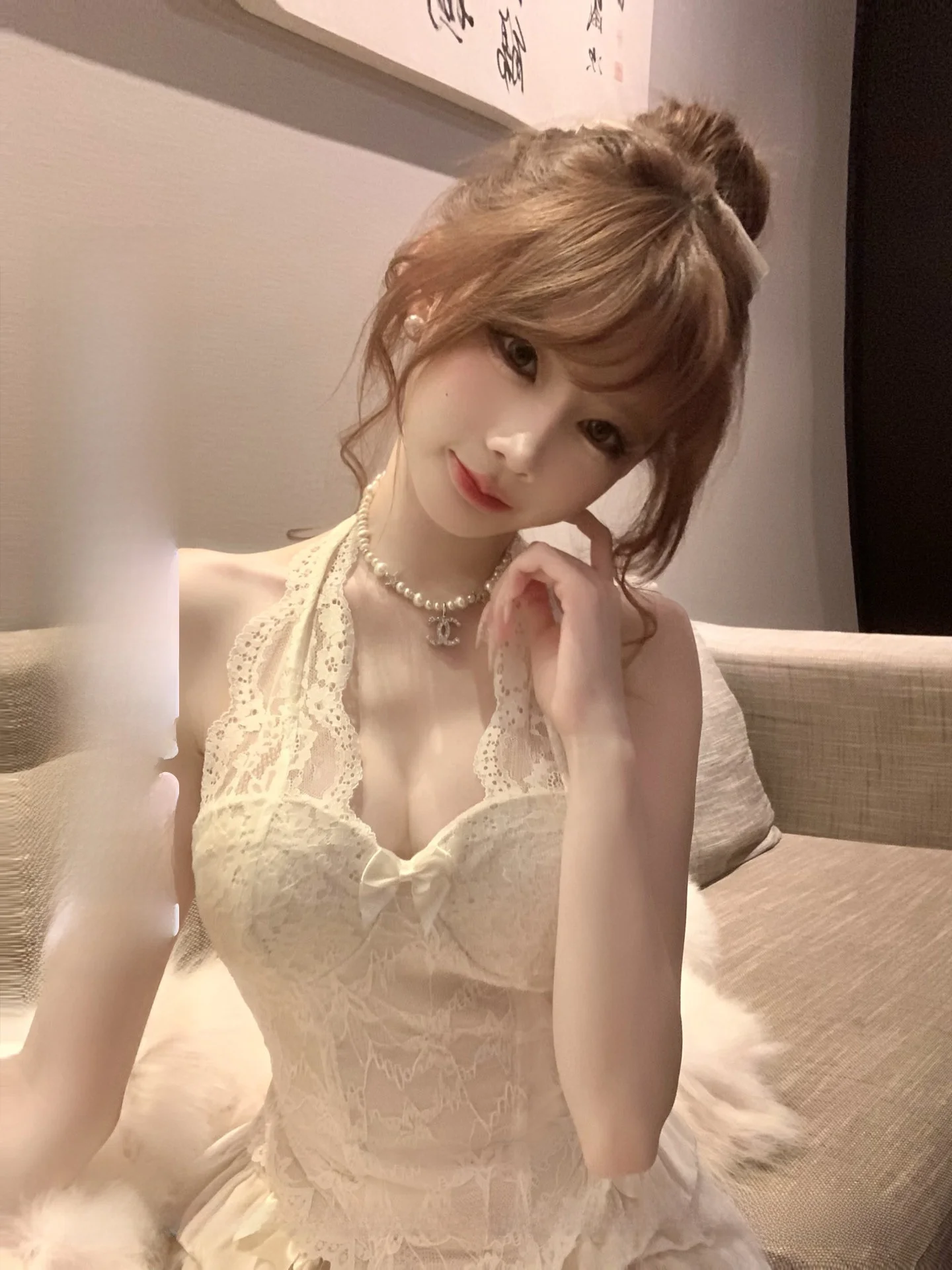 

Pure Desire Lace Women's Inner Wear Ne Hanging Brtte Casual Sle with Chest Pad Regular Length Suitable for Autumn