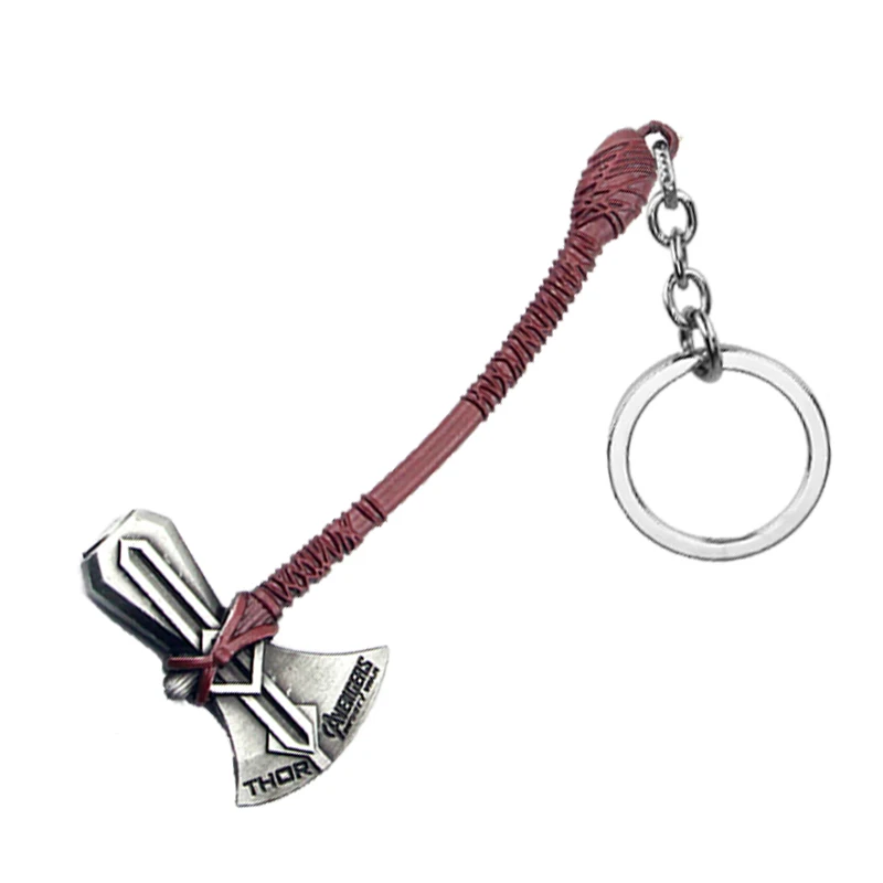 Movie Thor Stormbreaker Axe Metal Keychain Cosplay Unisex Pendant Keyring Jewelry Key Chains Prop Accessories