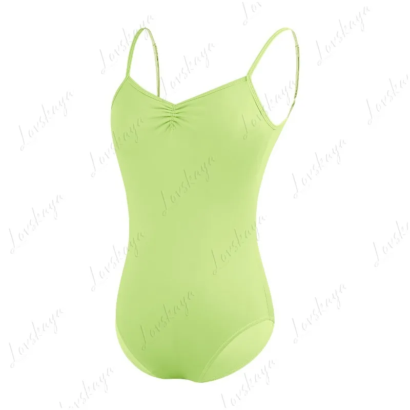 Ballett-Übungsanzug für Erwachsene, Gymnastik, Hosenträger, einteilig