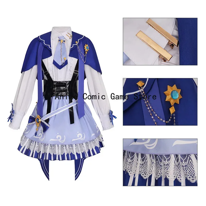 

IN STOCK Furina Cosplay Dress Anime Game Genshin Impact Fontaine Journey Cosplay Halloween Party Outfits for Women