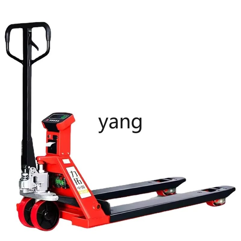 Yhl Forklift Manual Weighing Forklift Weighing Trailer Loadmeter Pallet Truck Trailer with Scale 2T