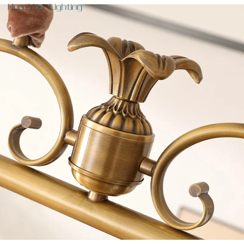 Copper Color Village Iron Bronze Pendant Light Amber Glass Continental Retro Modern Living Room Lamp Restaurant Bedroom Lights