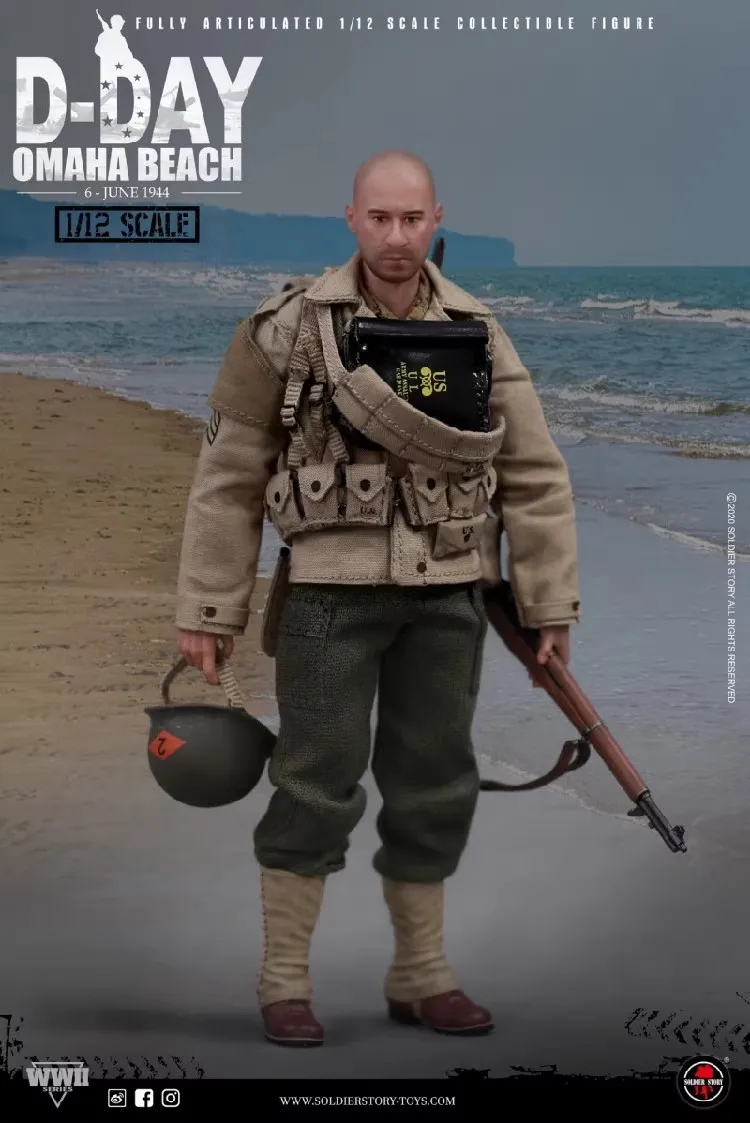 

SSM005 1/12 Scale Soldier Sergeant of the US 2nd Ranger Battalion Doll & Platform 6'' Action Figures Model Toy In Stock