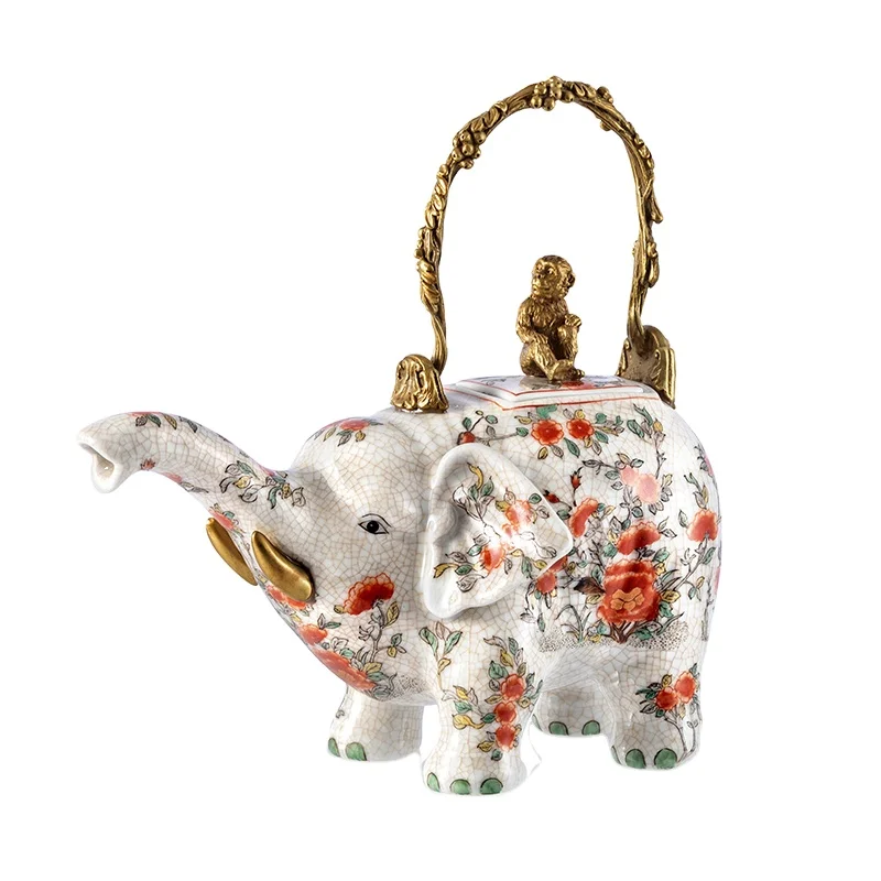 New Chinese ceramic teapot blue and white porcelain craft ceramic one-time display teapot sells well