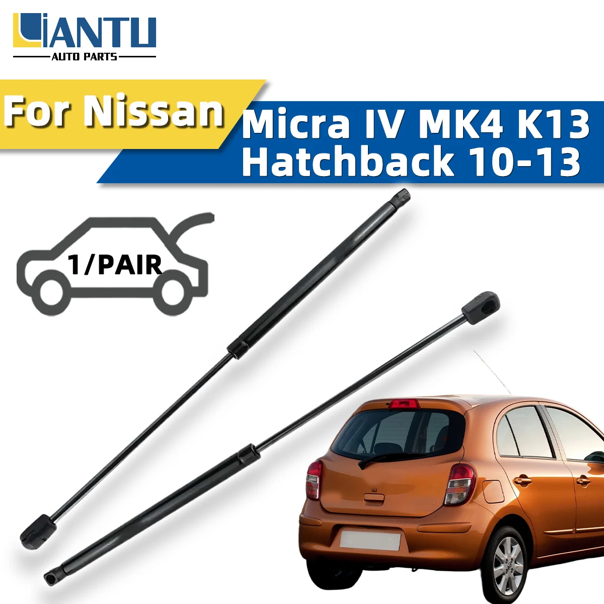 

1pair Trunk Gas Struts Spring Bar For Nissan Micra IV MK4 K13 Hatchback 10-13 Rear Shock Strut Bar Pressure Rod OE 904501HB0A