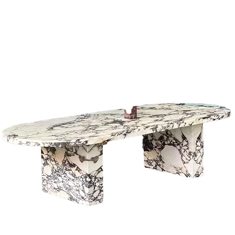 Modern Calacatta Viola Marble Coffee Tables Living Room Furniture Sets Center Table  with Storage Home Furniture for Sale