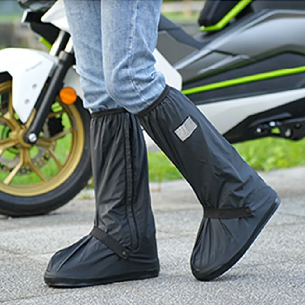 Picture 7: Waterproof Rain Shoe Covers with Reflector Rain Boot Shoe Covers Reusable Overshoes for Outdoor Cycling Camping Fishing Travel