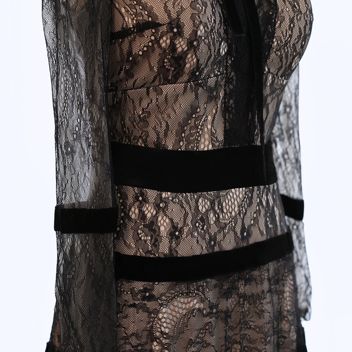 Sharon Said Spalle scoperte Pizzo nero a strati Dubai فساتrapbookingmaveracon abiti da festa di nozze da donna vintage a maniche lunghe SF023 Personalizzato