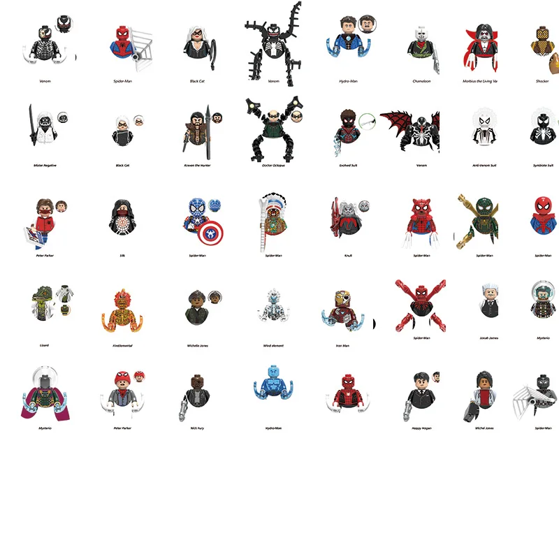 

Spider-Verse Super Hero Building Blocks Set Creative Collectible Model Bricks Assembly Toy For Kids Birthday Building Block