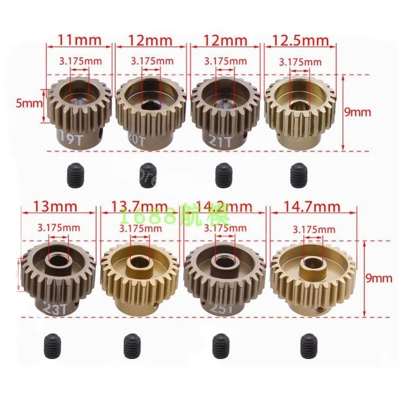 Металлическая зубчатая шестерня 48P 92T 85T 80T Шестерня 18T 19T 20T 21T 22T 23T 24T 25T 26T моторные шестерни для Sakura R31 G31 SCX10 AX10 TRX HPI