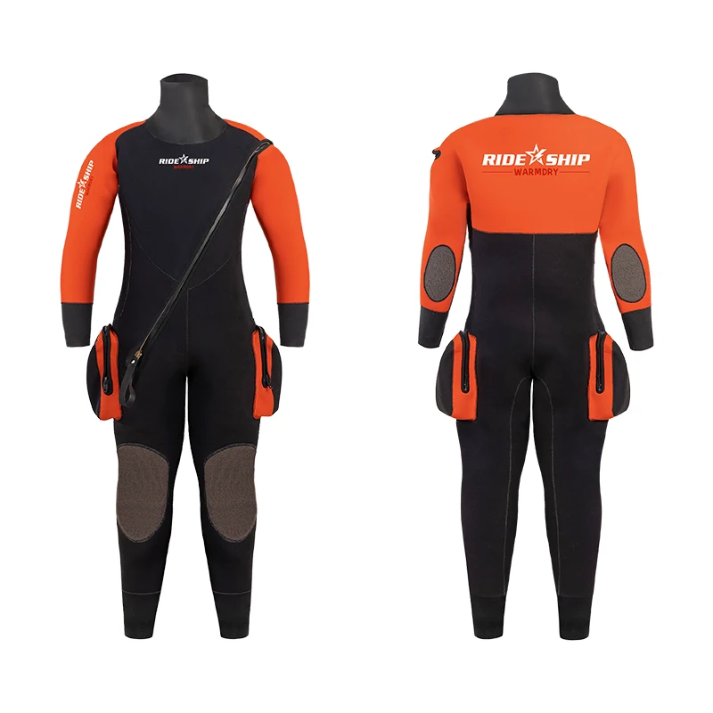 Full dry diving suit 5mm one-piece wear-resistant waterproof dry suit for deep diving, salvage and rescue, fishing and hunting,