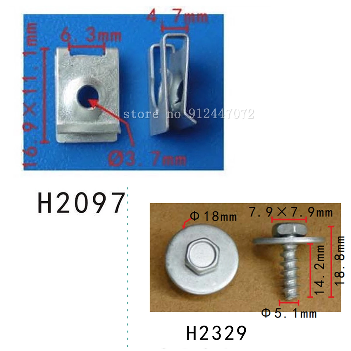 

100x металлический U-образный зажим для бампера/багажника/крыла 4 мм 07129904150 самоклеящийся винт для BMW металлический винт с шестигранной головкой