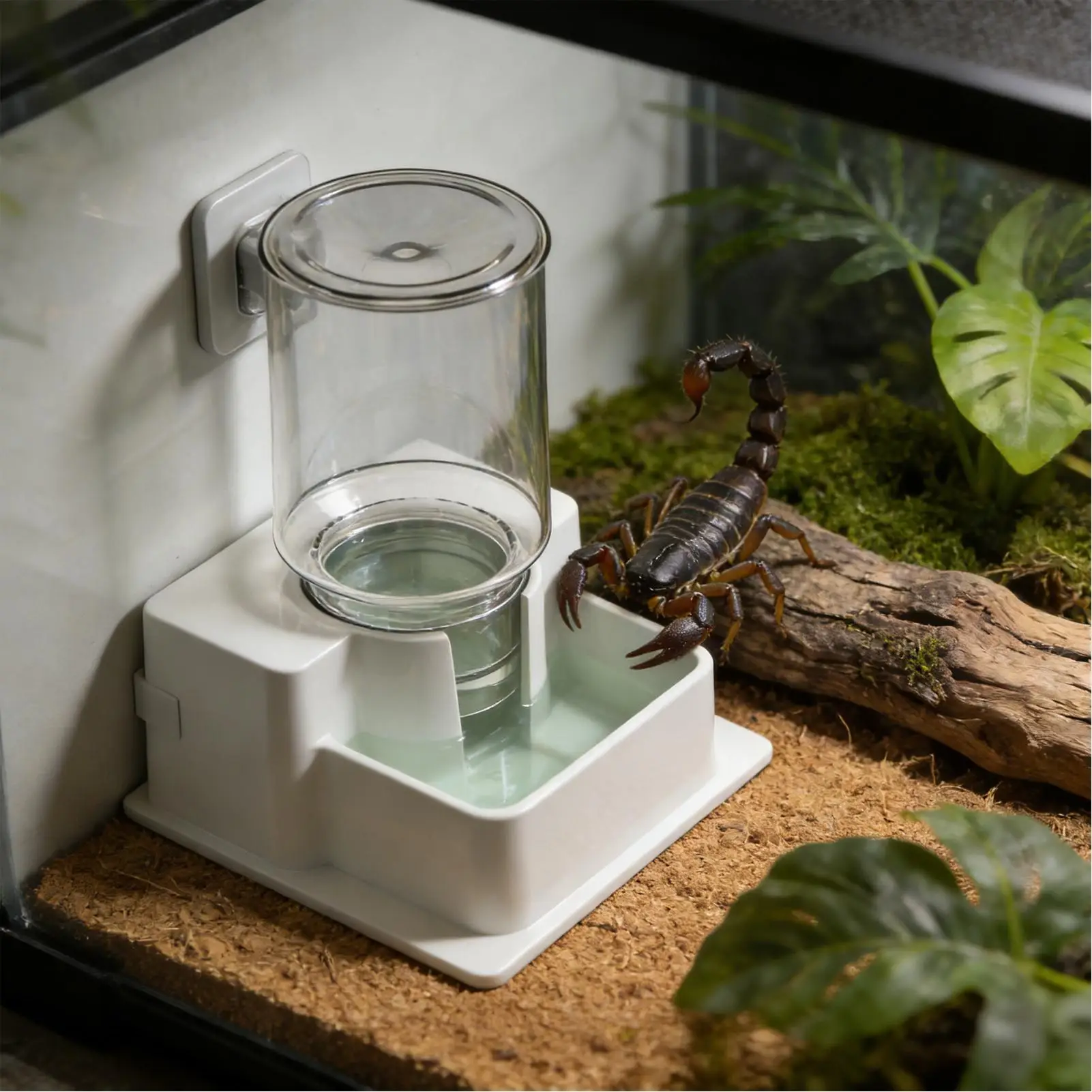 Automatic Reptile Water Dish Reusable Container Creative Feeder Station Ornament Drinking Tool for Snakes Tortoise Geckos view 4