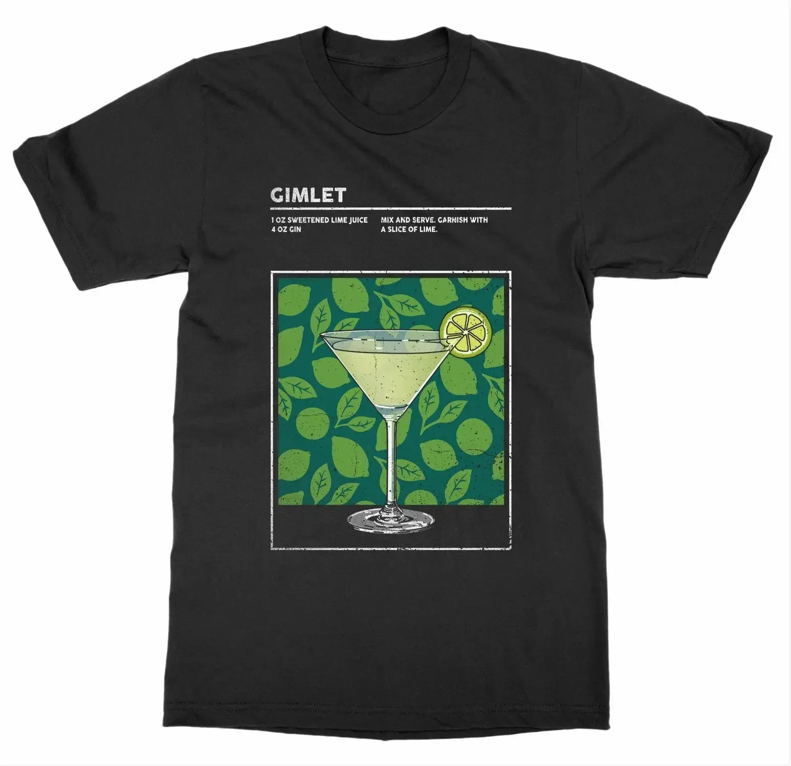 Gimlet T-Shirt Mixed Drink Cocktail Alcohol Bartender Booze Happy Hour Liquor 2019 Fashion Unisex Tee