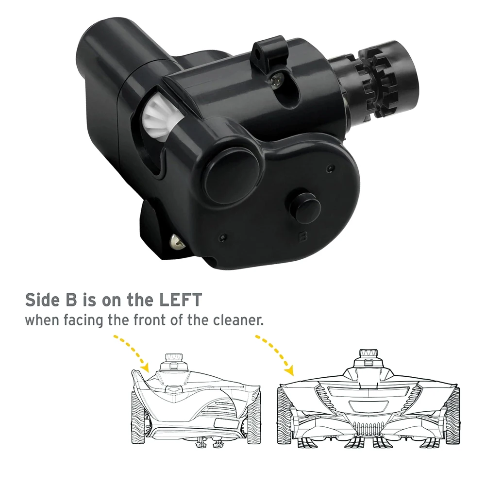 Side B R0524800 Direction Control Device For Zodiac MX6 For Elite MX8 Pool Cleaner Robot Navigation Gearbox Black ABS