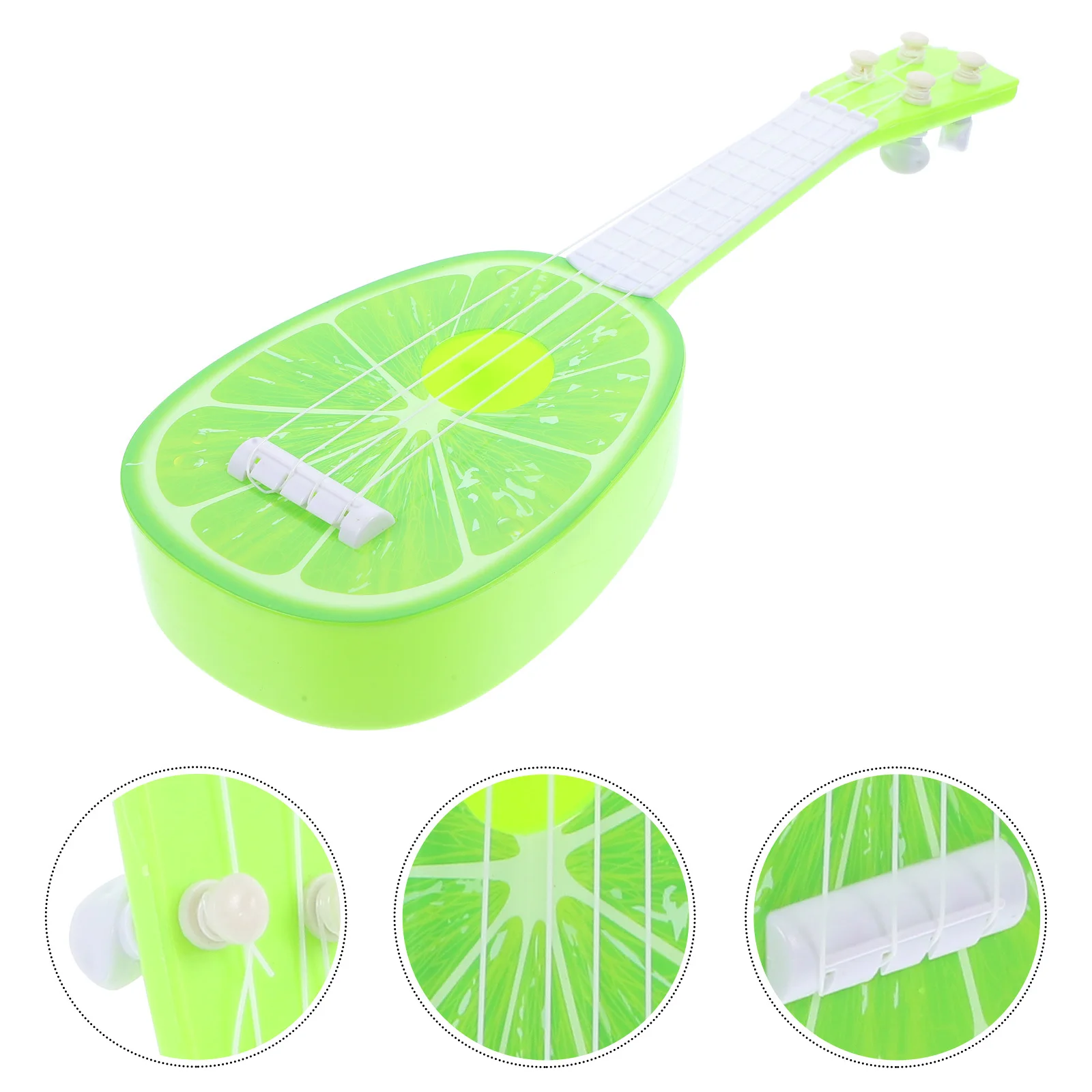 2 ชิ้นกีตาร์จิ๋วของเล่นการเรียนรู้ดนตรีในช่วงต้นเครื่องดนตรีเด็กเล็กเด็กพลาสติกเด็กวัยหัดเดิน