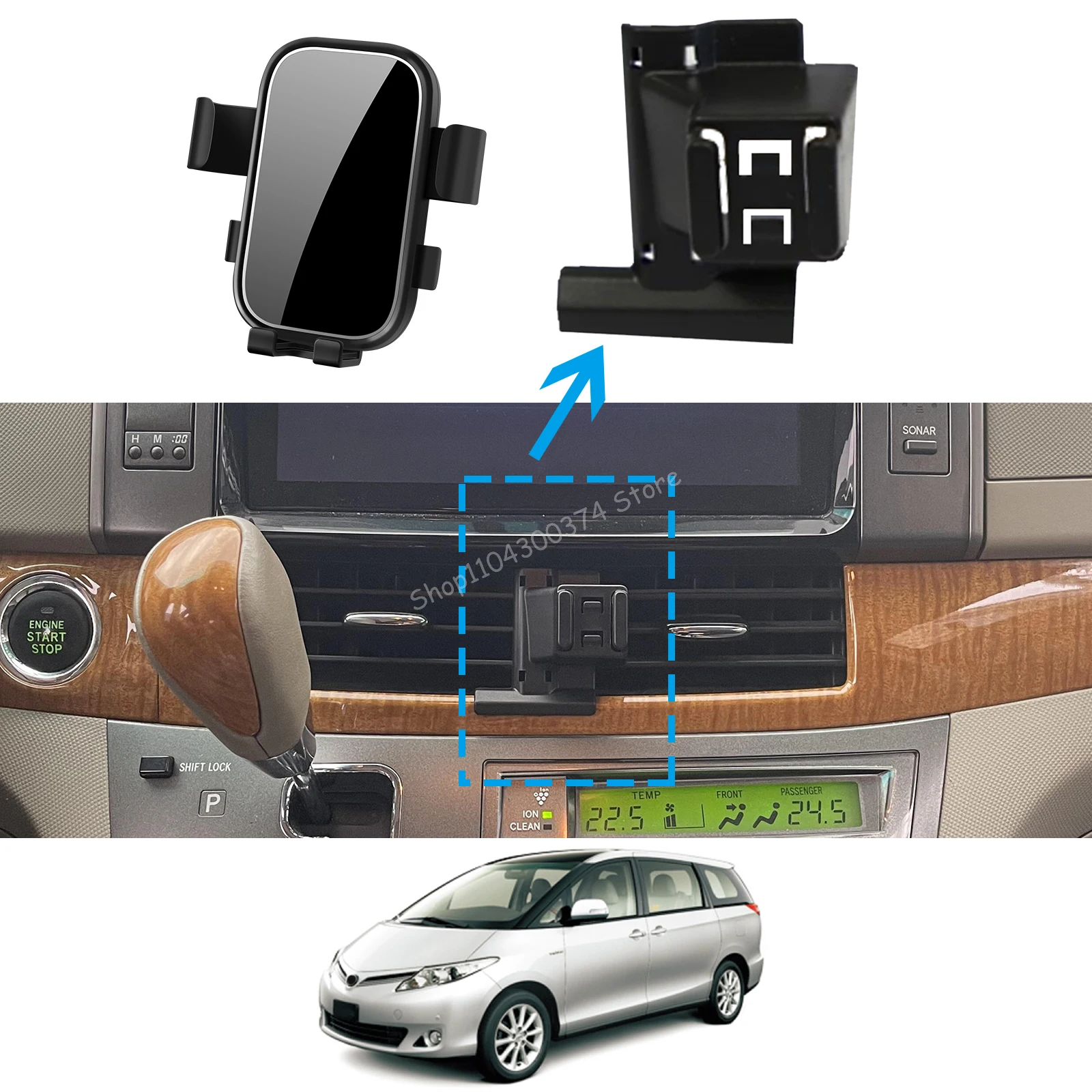 

Car Mobile Phone Holder for Toyota Previa 50 2006-2019 XR50 Estima Tarago GPS Bracket Navigation Stand Auto Accessories