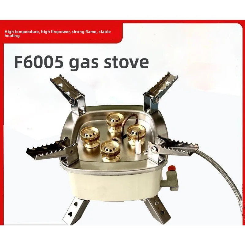 5 Head Direct Flame Butane Gas Stove Foldable Outdoor Camping Barbecue Cooking Replacement Burner Part