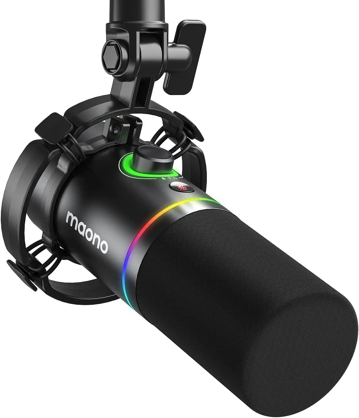

Maono XLR USB Динамический микрофон для игр, записи потокового видео Youtube металлический микрофон с программным обеспечением Tap-to-Mute регулятор усиления PD200X