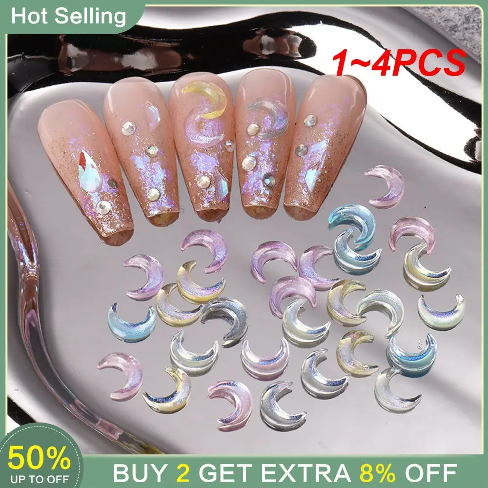 1~4PCS Ornaments Water Decal 3d Flower Nail Art Decoration Nail Decoration Nail Products And Tools Moon Jewelry