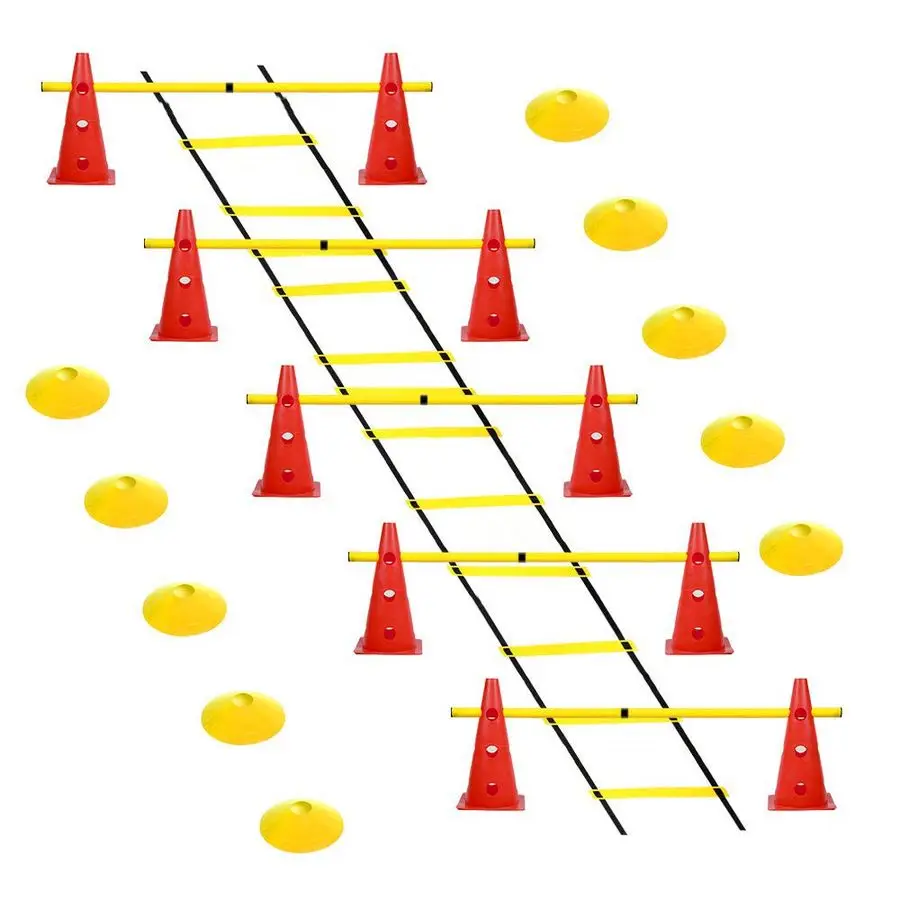 سلم مثلث علامة مخروطية وسادة القرص عقبة مجموعة متعددة الوظائف