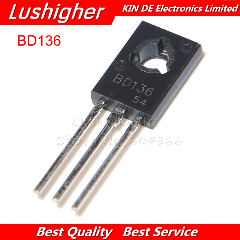 20pcs BD136 TO-126 PNP Power Transistor Output 45V 1.5A