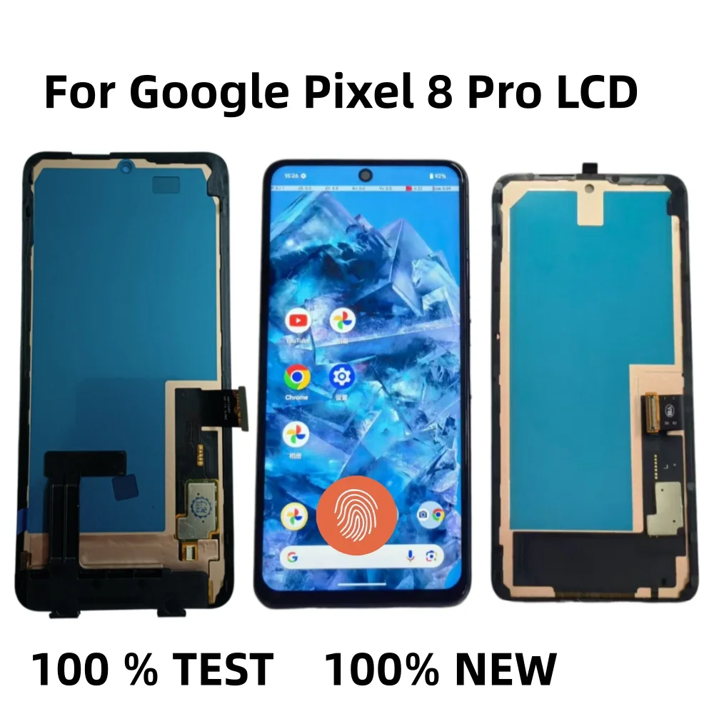 For Google Pixel 8 Pro LCD Display Screen Touch Panel Digitizer Replacement Parts support fingerprint