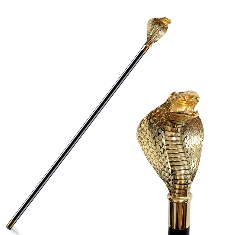 

Golden Snake King Gentleman Civilization Metal Animal Handle Creative Male and Female Civilization Wand