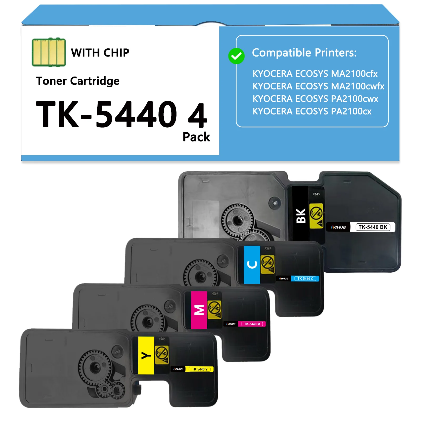 4 x TK5440 Tonerkartusche, kompatibel mit KYOCERA ECOSYS MA2100cfx MA2100cwfx PA2100cwx PA2100cx