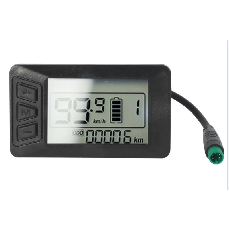 

Electric moped, handlebar upper instrument LCD watch display, finger dial instrument integrated display