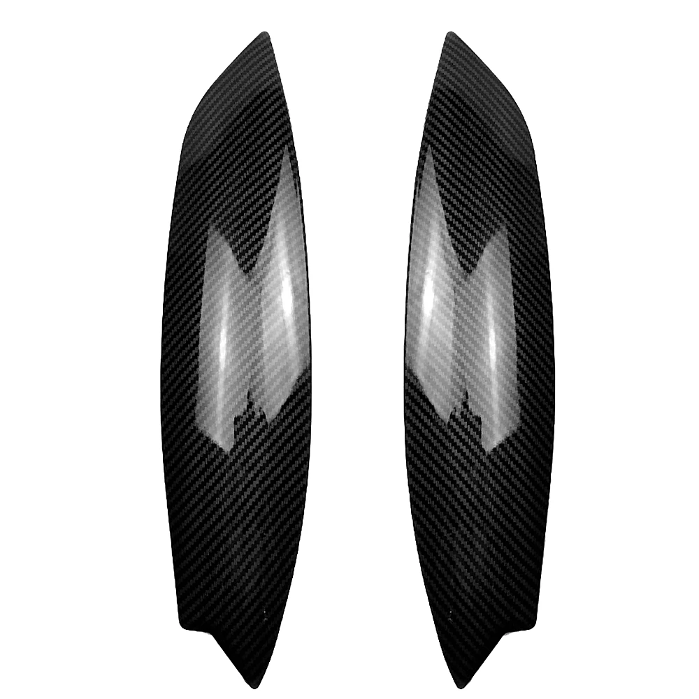 Carbon Fiber Headlights Eyebrows Eyelids Cover Eyelash Head Light Lamp Stickers for Golf 5 R32 MK5 2005 2006 2007