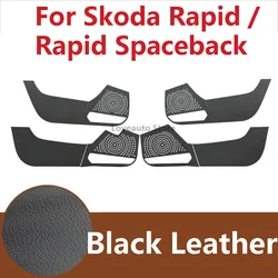 For Skoda Rapid / Rapid Spaceback Car Door Anti Kick Protector Pad Leather Door Plank Mat Cover Sticker Accessories 2021 2020