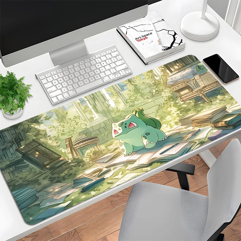 

Mouse Pad B-Bulbasaur Non-Slip Rubber Edge locking mousepads Game play mats notebook computer P-Pokémon Home Decor Fashion tide