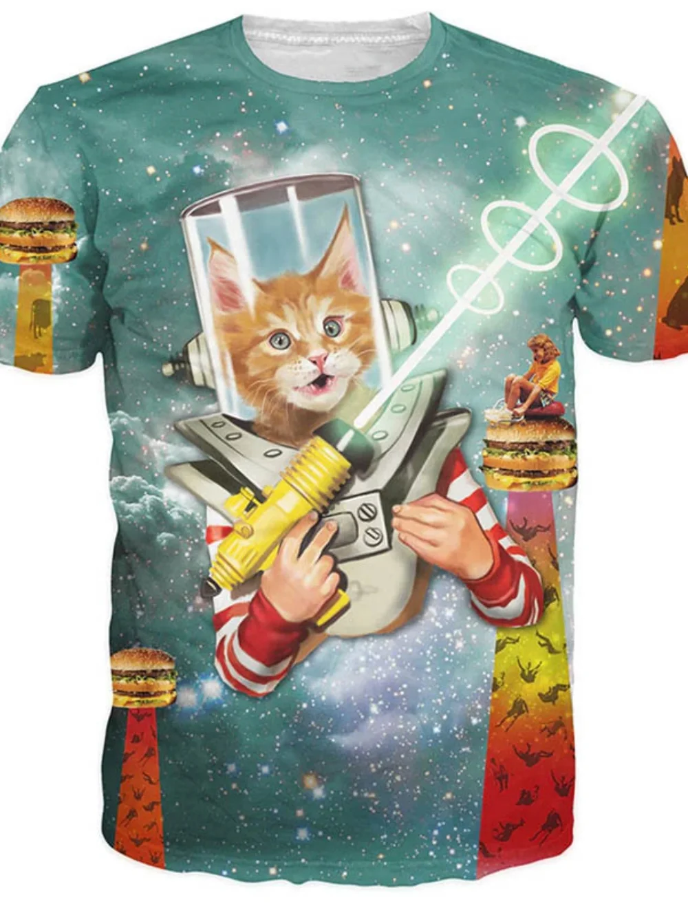 

Мужская футболка с забавным 3D-принтом кошки, свободного кроя, с круглым вырезом, коротким рукавом, летняя, новая модная повседневная уличная одежда в стиле Харадзюку, мужская одежда
