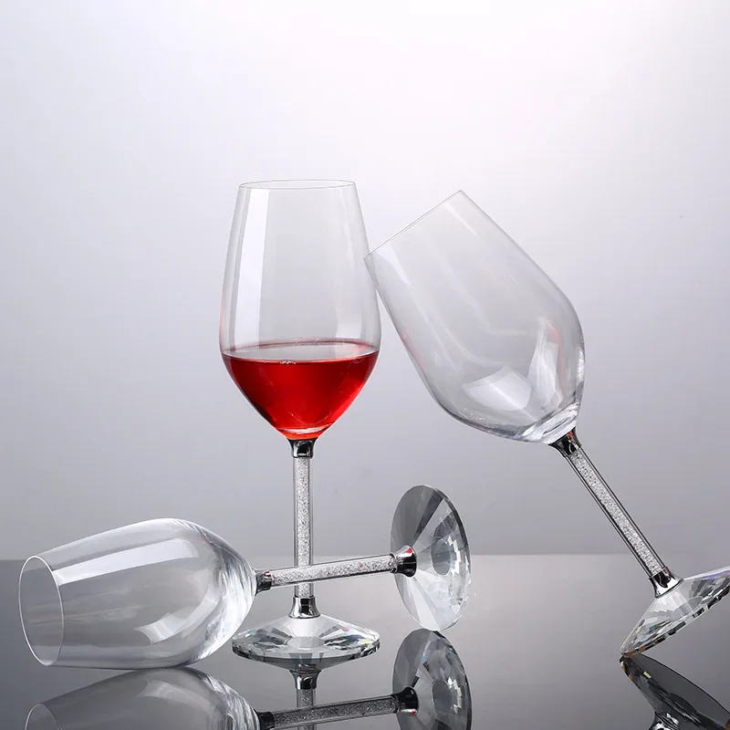 2Pcs Crystal Red Wine Goblet Glasses Lead Free Home Wedding Party Anniversary Champagne Flutes Glasses Cup Creative Gifts 350ml