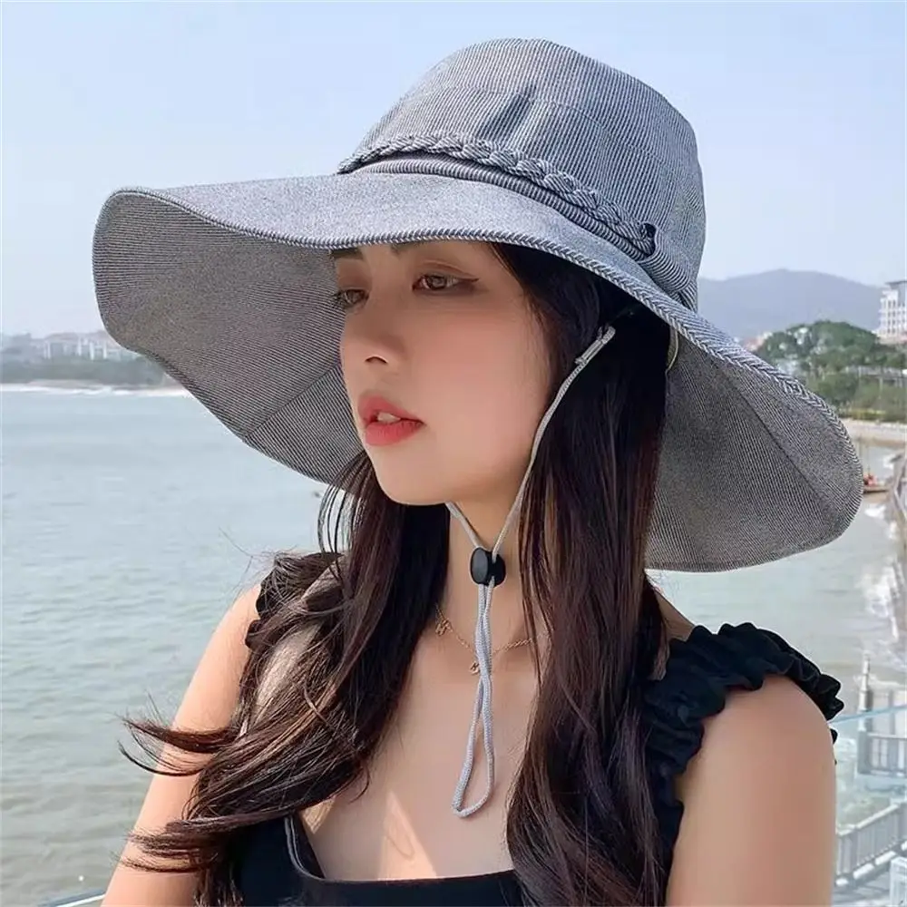 

Wide Brimmed Sun Hat Leisure Sunscreen UV Protection Sunshade Hat Basin Hat Summer