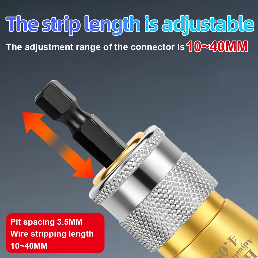 Electric Wire Stripper for 2.5/4/6 Square Wire Cable Wire Peeling Machine Power Drill Driver Stripper Automatic Wire Stripping