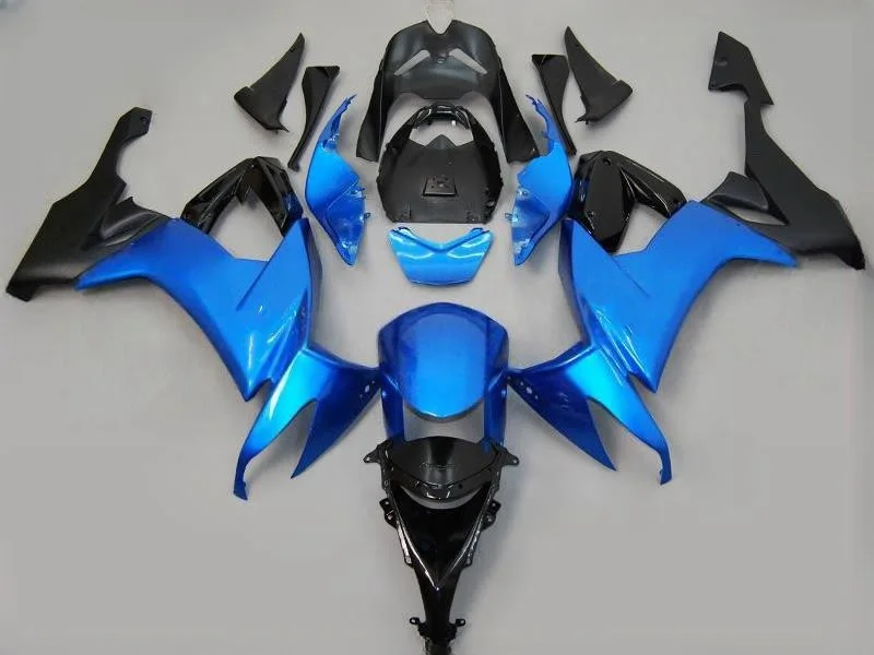 For Kawasaki Ninja ZX10R 08 09 10 Black blue fairing kit free custom fairings 2008 2009 2010 ZX-10R motorcycle